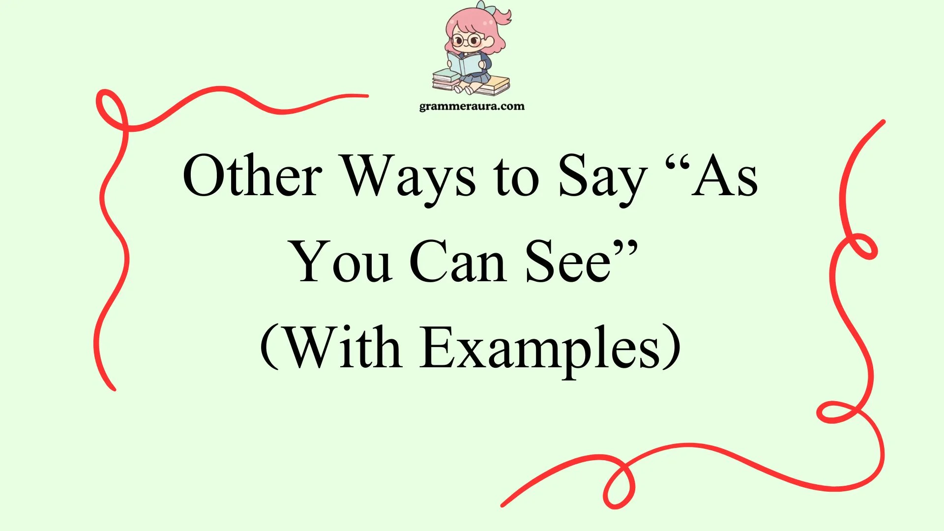 Other Ways to Say “As You Can See”