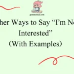 Other Ways to Say “I’m Not Interested”