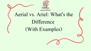 Aerial vs. Ariel: What’s the Difference