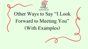 Other Ways to Say “I Look Forward to Meeting You”