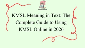 KMSL Meaning in Text