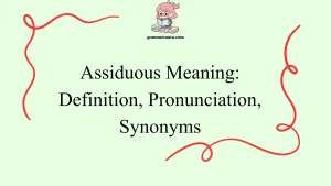 Assiduous Meaning: Definition, Pronunciation, Synonyms