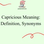 Capricious Meaning: Definition, Synonyms