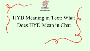 HYD Meaning in Text: What Does HYD Mean in Chat